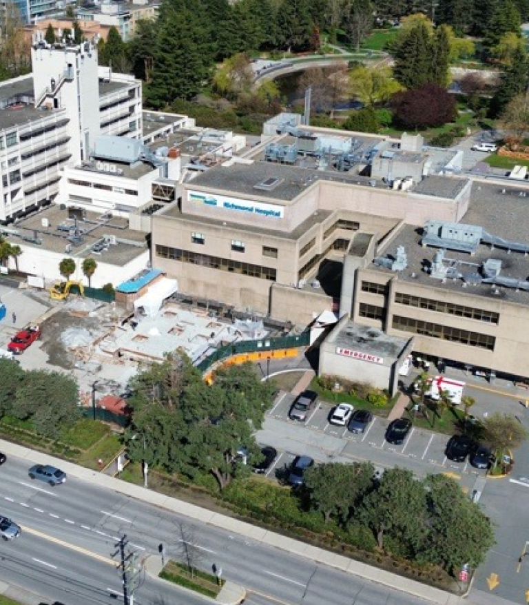 Richmond Hospital Aerial view